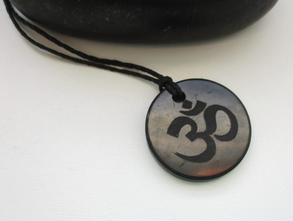 OM Shungite Disk Pendant