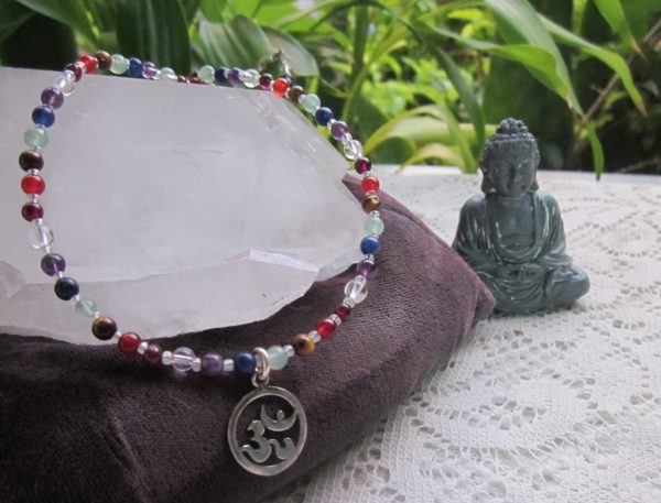 Sterling Silver OM Pendant with Chakra Necklace 20% Off! - Image 2