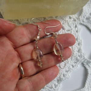 citrine, citrine earrings, dangle earrings