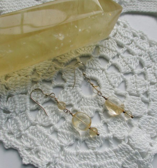 Citrine Earrings | Long Dangle Earrings - Image 3