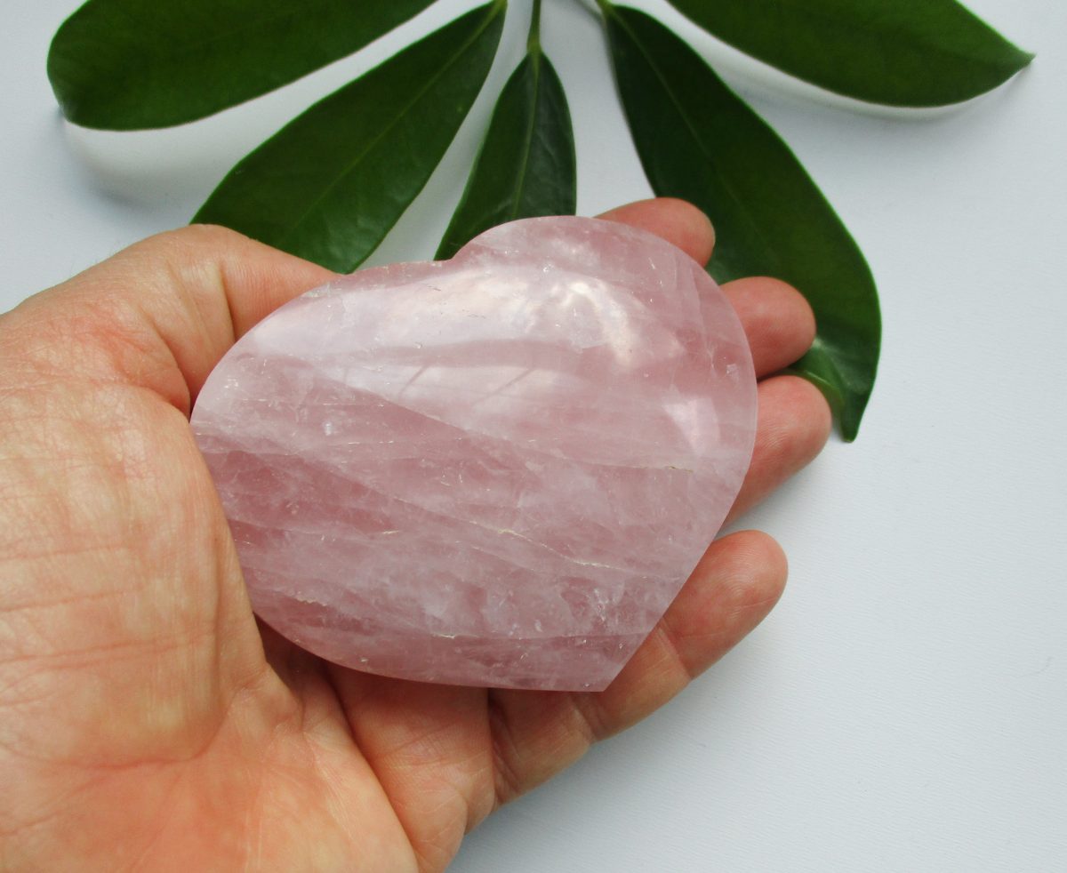 rose quartz heart