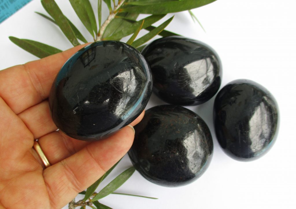 Black Tourmaline Palm stones