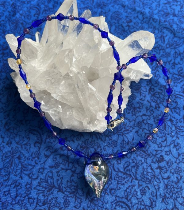 dichroic glass necklace