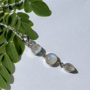 triple moonstone pendant