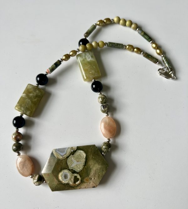 jasper bead necklace