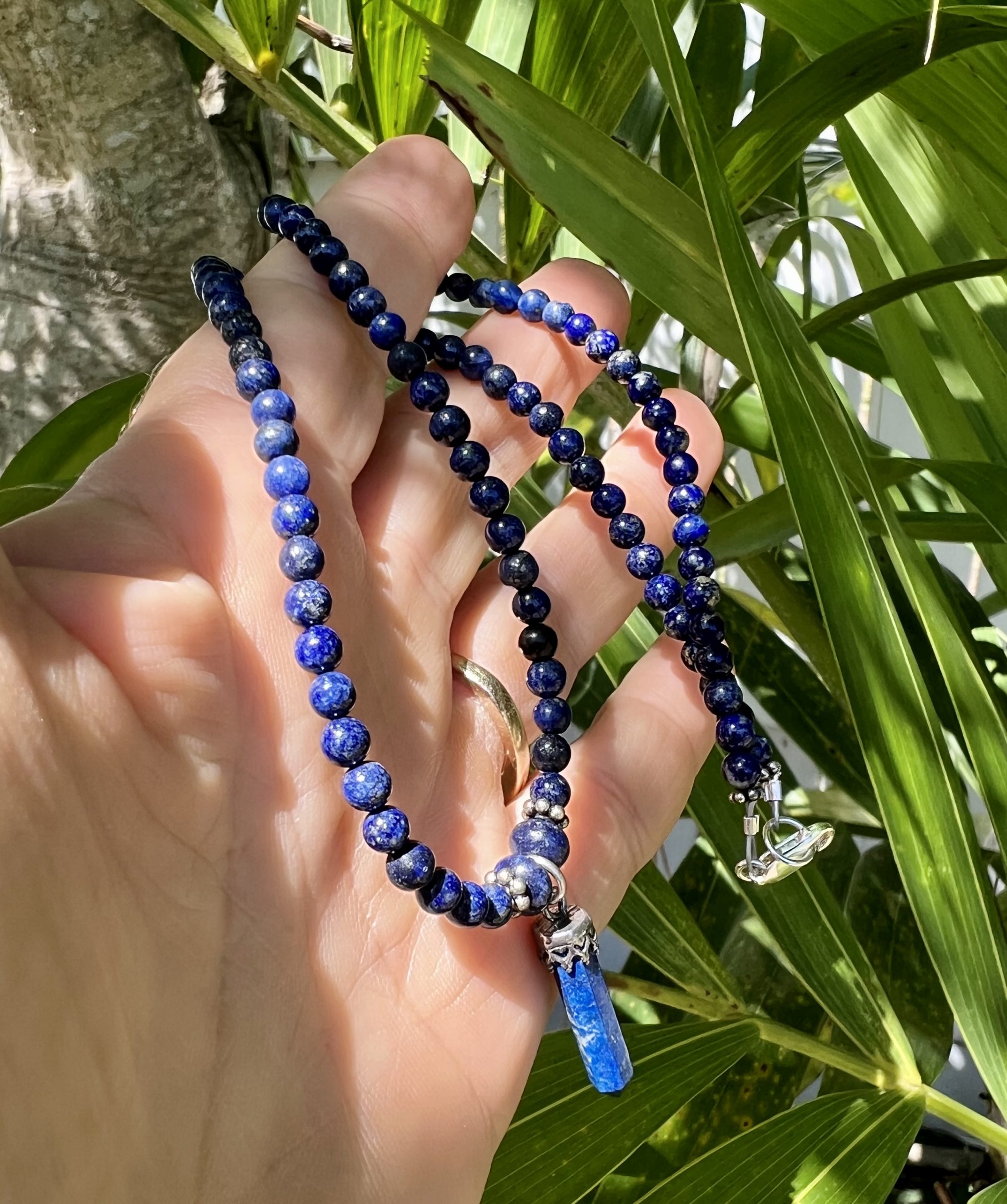Lapis crystal necklace