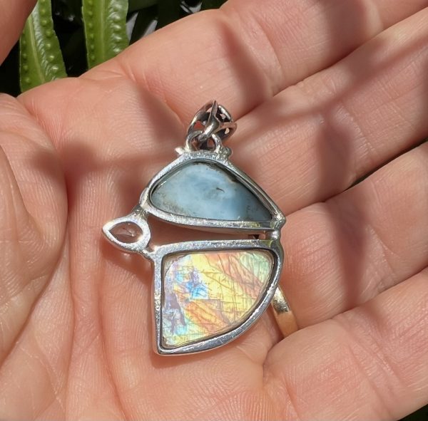 Larimar and Moonstone Pendant