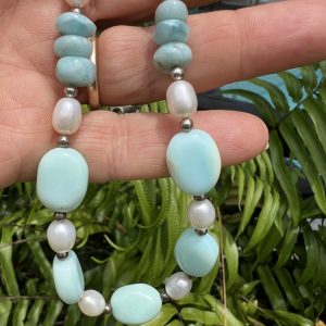 Larimar with Amazonite
