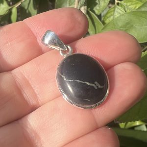 oval shungite pendant
