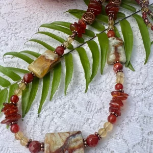 citrine necklace with Amber